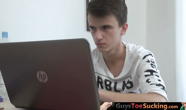 GuysToeSucking.com - Twink seduces with feet and gets plowed in the ass hard