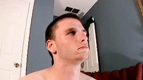 Amateur bottom prepares his ass for hardcore hammering