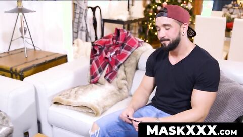 MaskXXX.com - Zack's hard dick wanking session after losing a game of poker