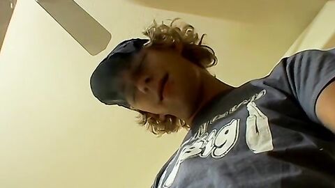 Blonde Casey Wood pulled out his eleven inches cock and rubbed it passionately