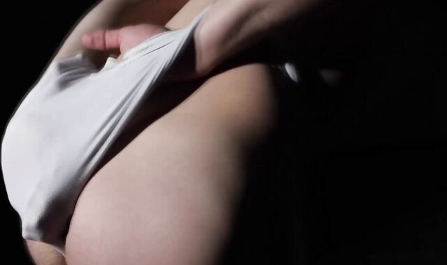 Erotic body movement wearing a white brief by Blonde twink JackÂ
