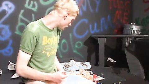 Kaos Casper strokes his massive dick immensely fast as he gets closer to cumming