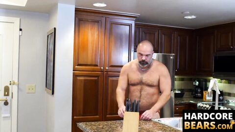 HardcoreBears.com - Hung black bear puts his fat dick up a white chubby cub's eager a