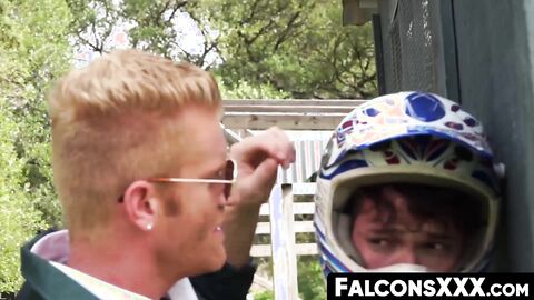 FalconsXXX.com - Young gay rough ass fucked by a muscular, blond, uniformed hunk