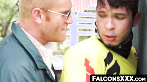FalconsXXX.com - Young gay rough ass fucked by a muscular, blond, uniformed hunk