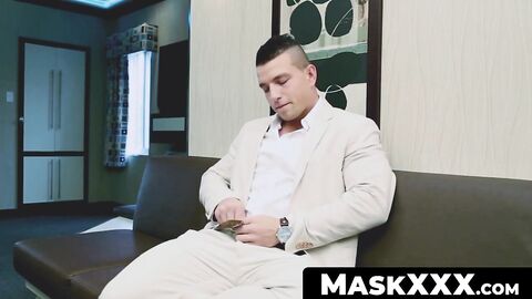 MaskXXX.com - Jerk off day arrives for classy and muscled young man with glee