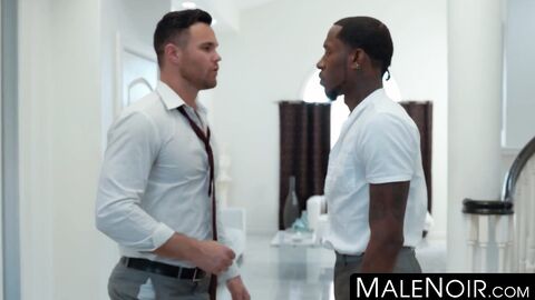 MaleNoir.com - Interracial anal fuck fest with hunks Beau Reed and Deep Dic going har