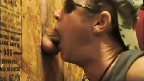 First Gloryhole Experience with a Black Man