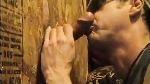First Gloryhole Experience with a Black Man