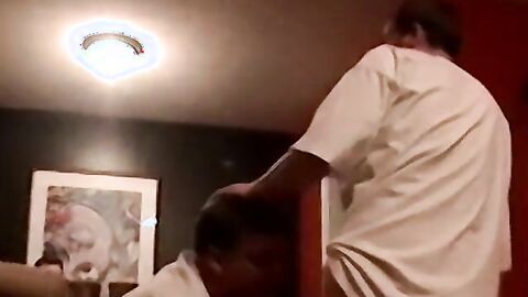 Old and young amateur group cock sucking party with gays