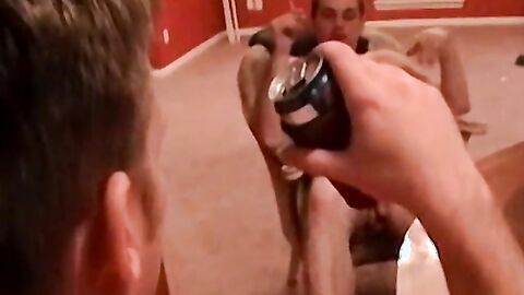 Old and young amateur group cock sucking party with gays