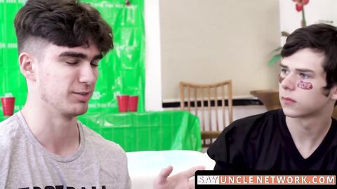 SayUncleNetwork.com - Taboo rimming between twink stepbrothers ends in bareback actio