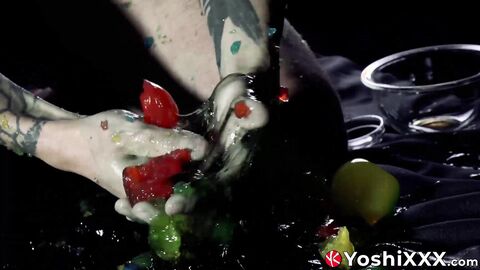 Jin Ueo and Yoshi Kawasaki indulge into slime play and fill each others assholes with