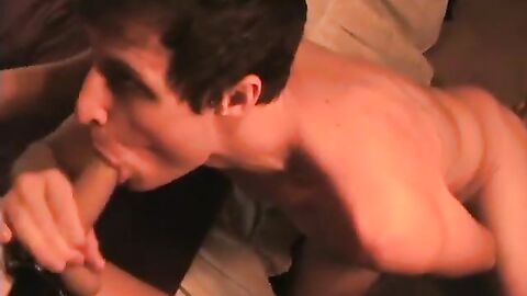 FuckingStraightBoys.com - Straight dude enjoys pegging in mmf group sex