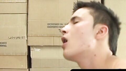 OTBXXX.com - Latin twinks enjoy rimming and bareback fucking in the back storage room
