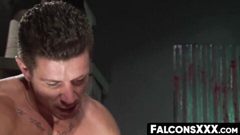 FalconsXXX.com - Hunk delivers a raw anal fuck to his tattooed, handsome homo lover