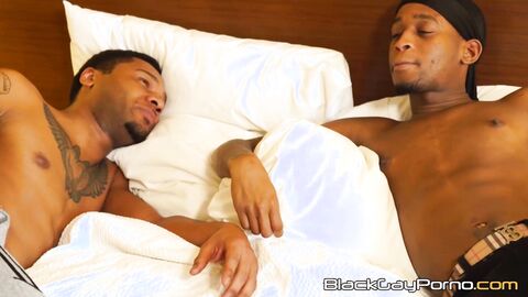 Relentless bareback session with a pair of black jocks King Bae and King Joker