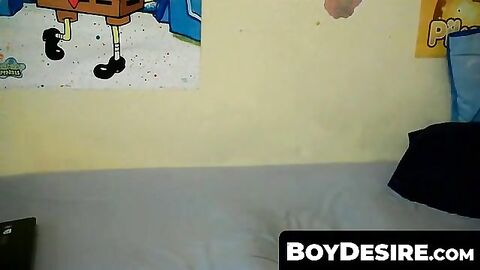 BoyDesire.com - Cute stud's intense stroking session and rock hard cock