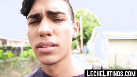 LecheLatinos.com - Straight Latino twink's outdoor bareback fuck in a paid-to-be-gay