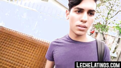 LecheLatinos.com - Straight Latino twink's outdoor bareback fuck in a paid-to-be-gay