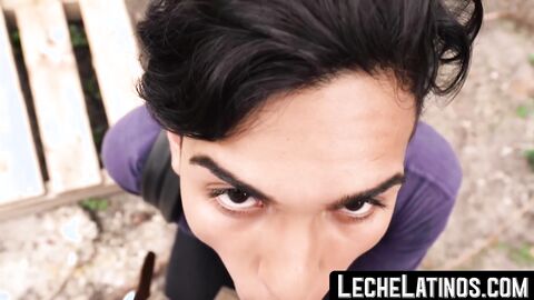 LecheLatinos.com - Straight Latino twink's outdoor bareback fuck in a paid-to-be-gay
