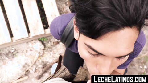 LecheLatinos.com - Straight Latino twink's outdoor bareback fuck in a paid-to-be-gay