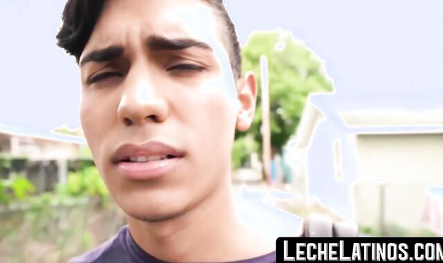 LecheLatinos.com - Straight Latino twink's outdoor bareback fuck in a paid-to-be-gay