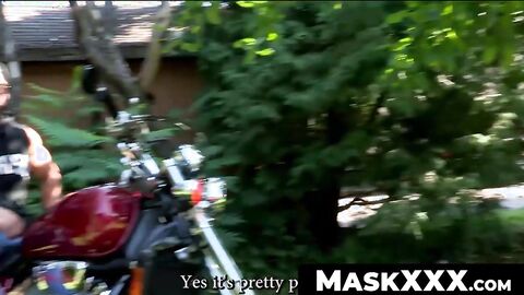 MaskXXX.com - Zack's bearded muscular biker persona gets wild outdoors