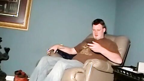 Chubby white gay gets his balls and cock licked by black dude