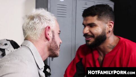 HotFamilyPorn.com - Lusty jock stepcousins moans on hard bareback fuck session