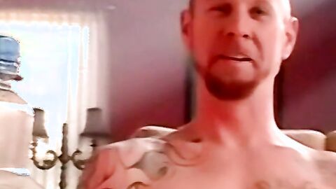 Real amateur buddies jacking off before shooting a cumload