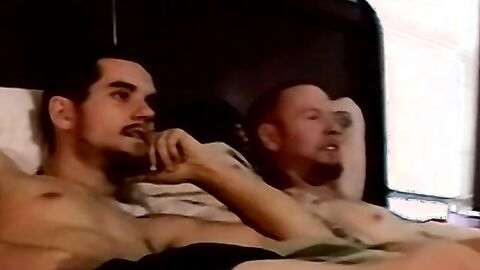 Real amateur buddies jacking off before shooting a cumload