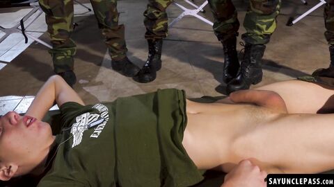 Sergeant Joris Leonard hates late and gives strict naughty discipline