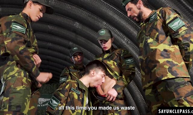 Sergeant Joris Leonard hates late and gives strict naughty discipline