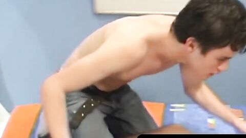 OTBXXX.com - Latino twink enjoys pounding his lover's ass before spraying cum on his