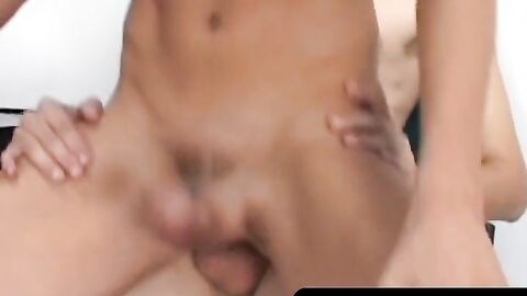 OTBXXX.com - Amateur twink takes it raw in the ass and shoots cum