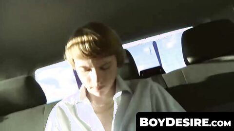 BoyDesire.com - Lewis' intense back seat cock sucking and passionate blowjob