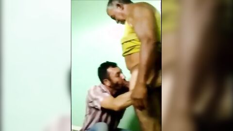 Sucking the Bartender's Dad's Cock
