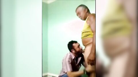Sucking the Bartender's Dad's Cock