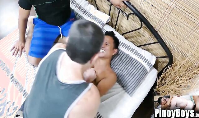 PinoyBoys.com - Big hard cock drills young Asian's asses in intense hardcore action