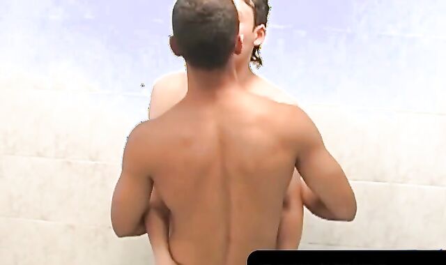 OTBXXX.com - Lusty latino twink enjoys hard bareback fucking while bathing