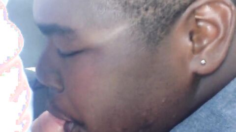 Chubby Gay Interracial Blowjob in Public