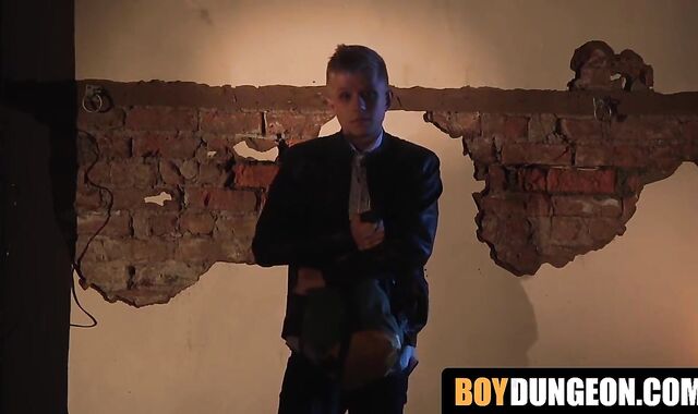 BoyDungeon.com - Cute blonde twink's play and humiliation at the hands of his mast