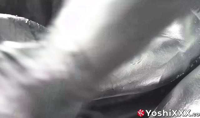 Yoshi Kawasaki and daddy Shusaku are covered in silver paint while breeding intensly
