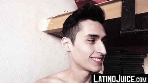 I painted my luscious gooey cum on twink punk Sonnys horny mouth