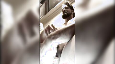 Muscular Stud Shows Off on Webcam