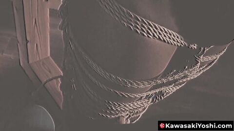 KawasakiYoshi.com - Japanese muscle hunk Kosuke bound and helpless against Shibari ma