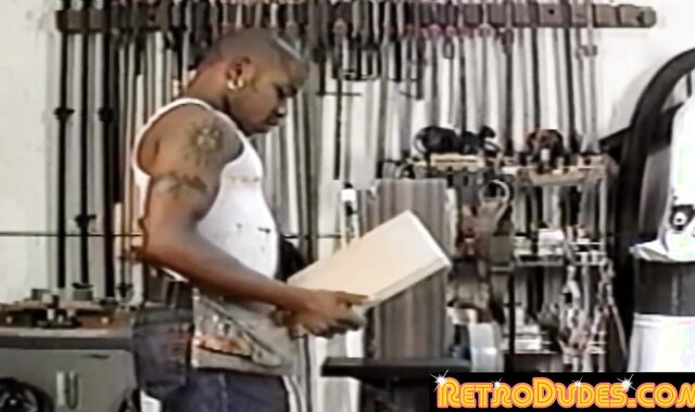 RetroDudes.com - Bottom dude anally railed in hardware store by hung homo