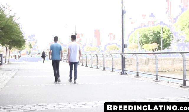 BreedingLatino.com - After drinks outside these two twinks have hot raw sex