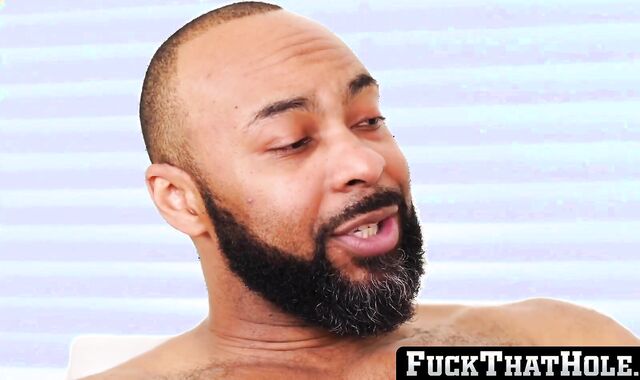FuckThatHole.com - Tough white jock fucks black BBC bareback after choking on deepthr